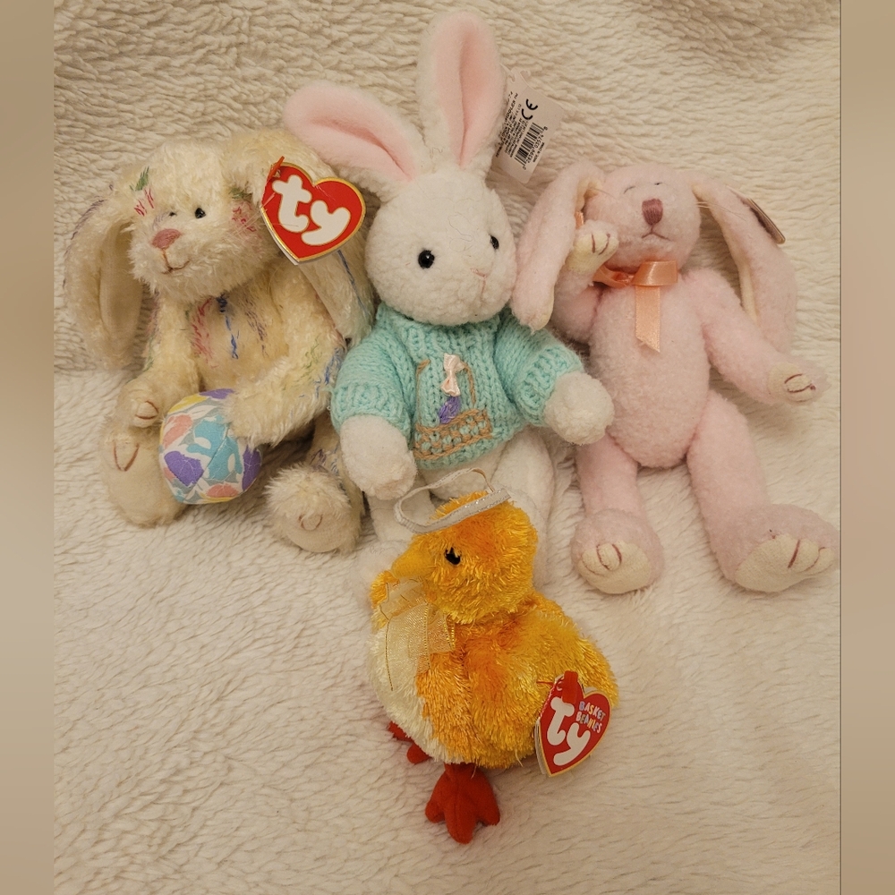 TY Beanie Babies Bunny and Chick Set